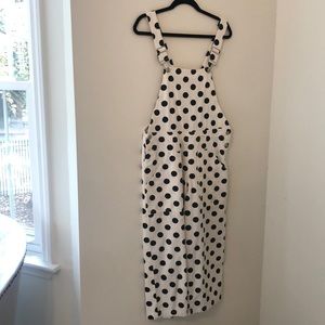 Cropped Polka Dot Overalls